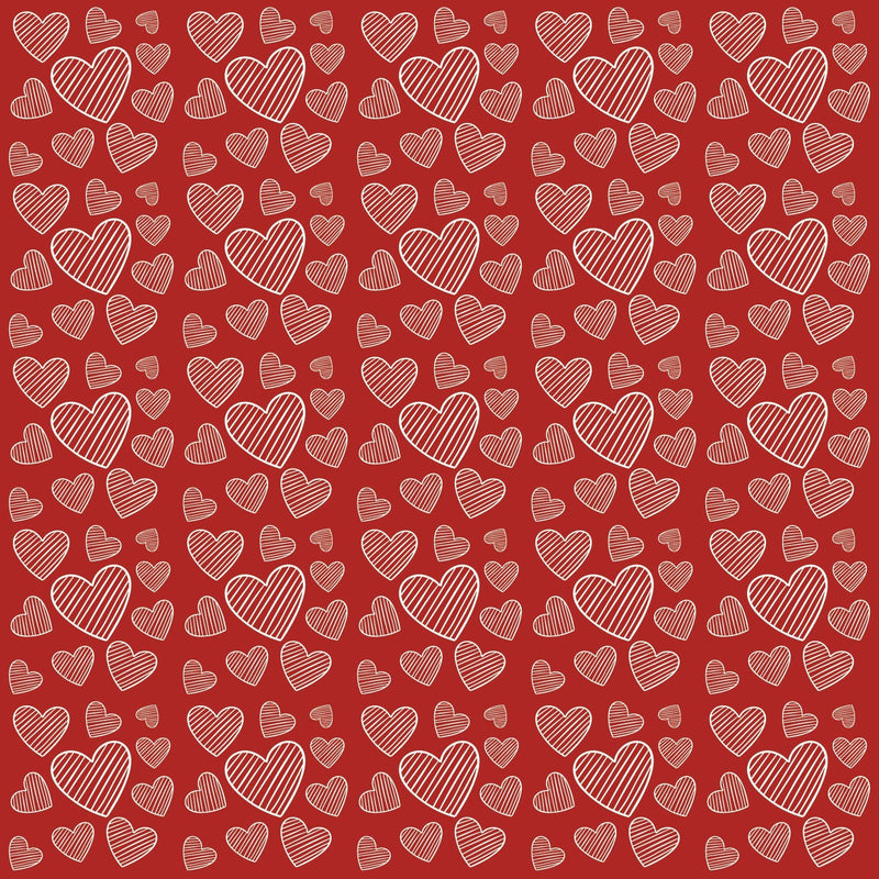 Craft HTV   Red Hearts Pattern-1