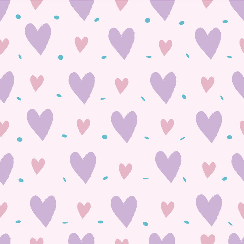 Valentines Hearts Purple Adhesive Vinyl #1-1