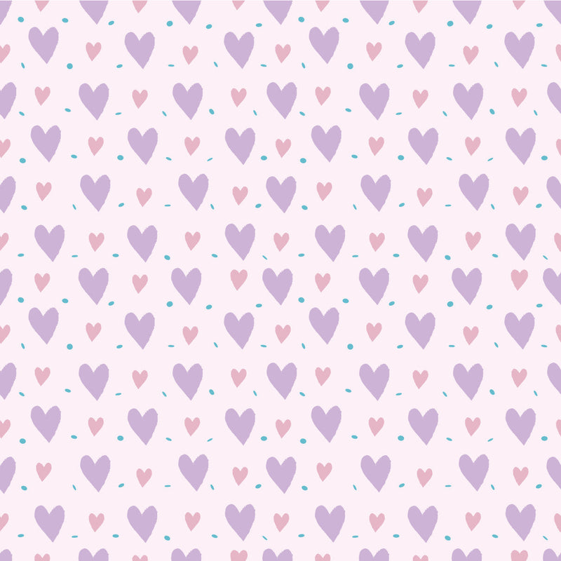 Valentines Hearts Purple Adhesive Vinyl #2-1
