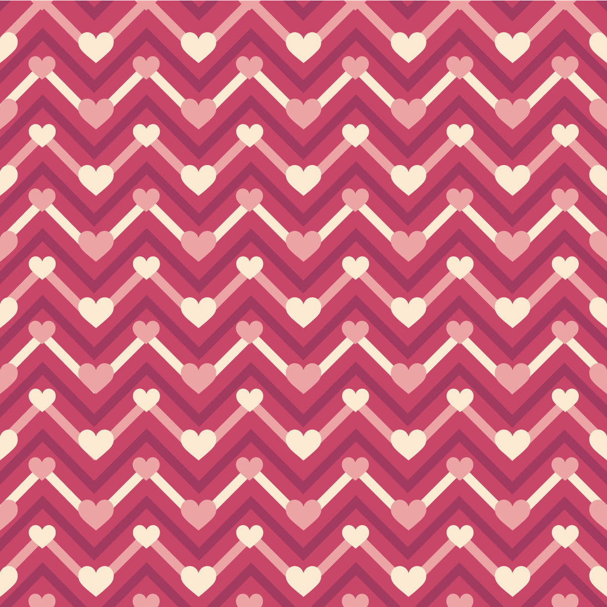 Valentines Zigzag Hearts Adhesive Vinyl-1