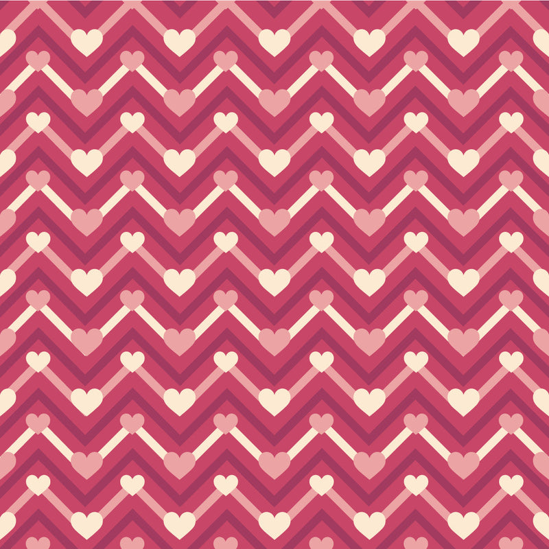Valentines Zigzag Hearts Adhesive Vinyl-1