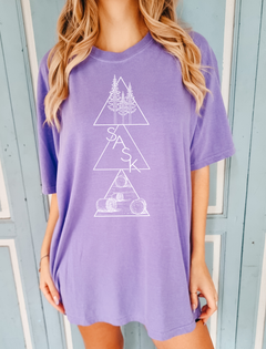 Geometric Saskatchewan Unisex T-shirt | Prairie Clothing-2