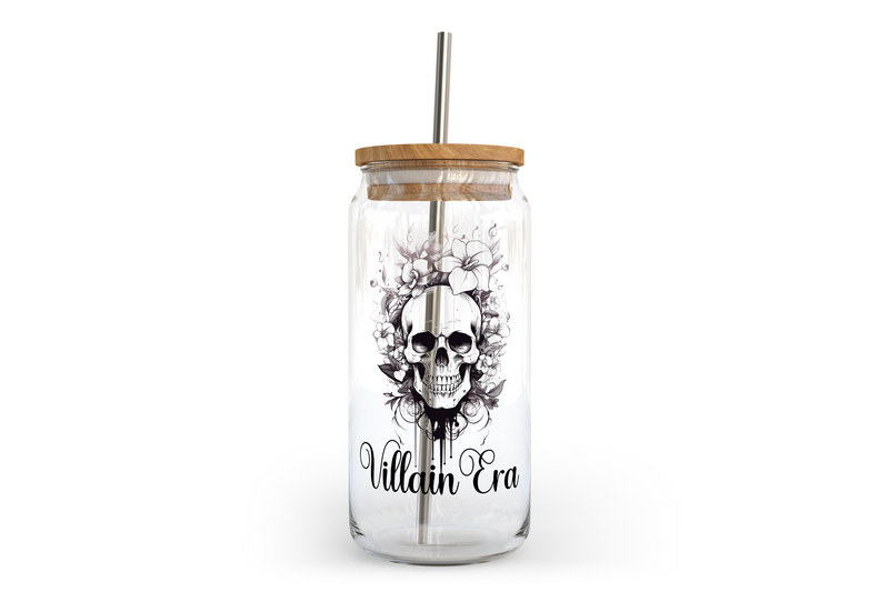 Villain Era Glass Can with Bamboo Lid | Bookish-1