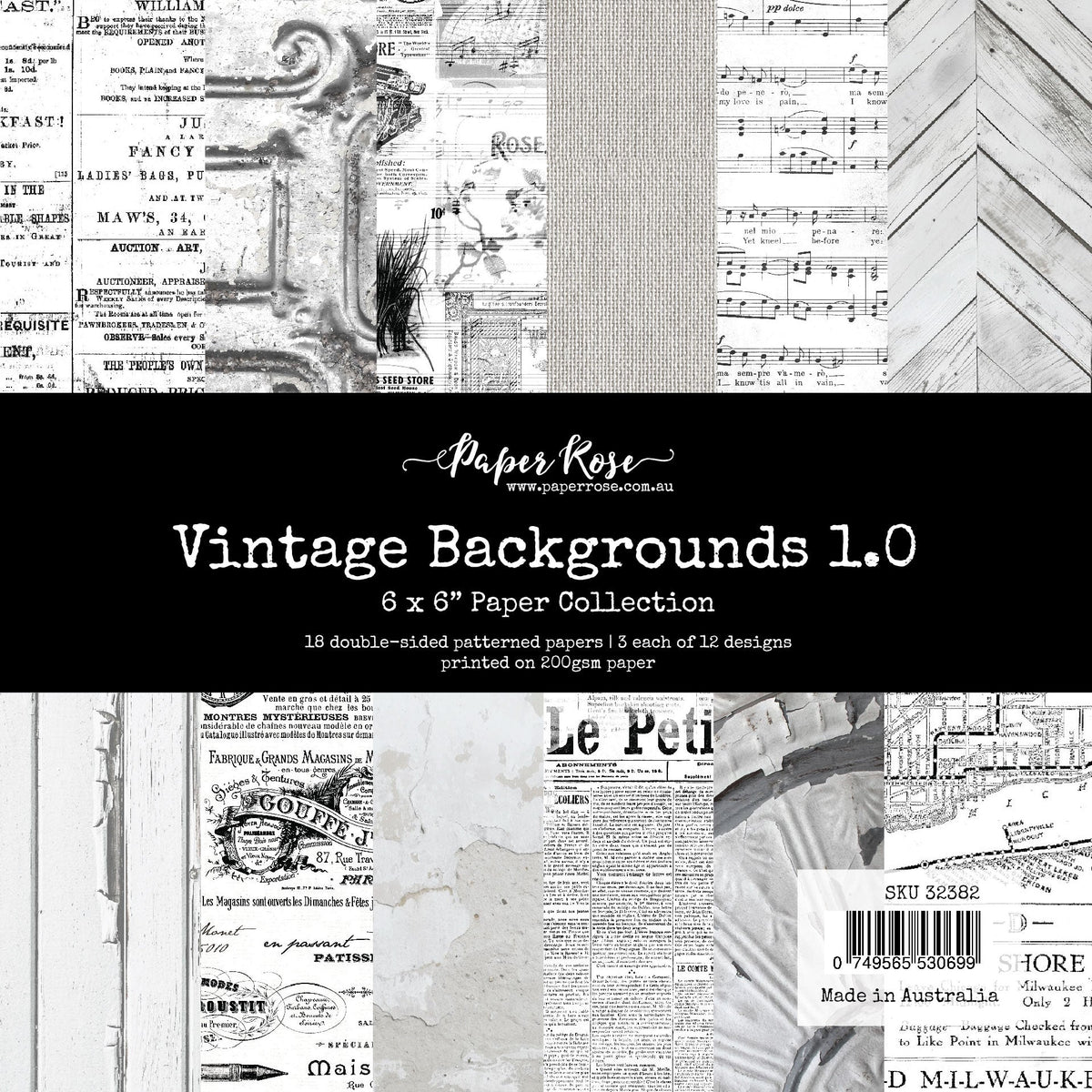 Fonds d'écran vintage 1.0 Collection de papiers 6x6 32382-1