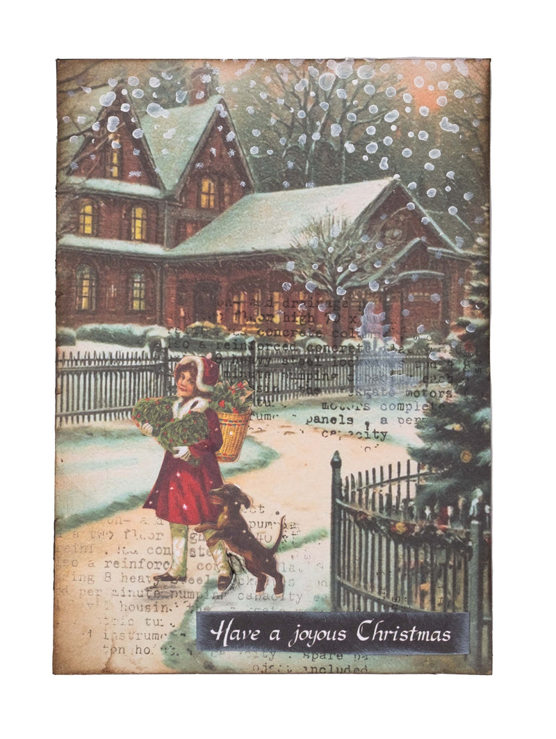 SL Collage Paper Pad Vintage Christmas Essentials 24 Sheets-3