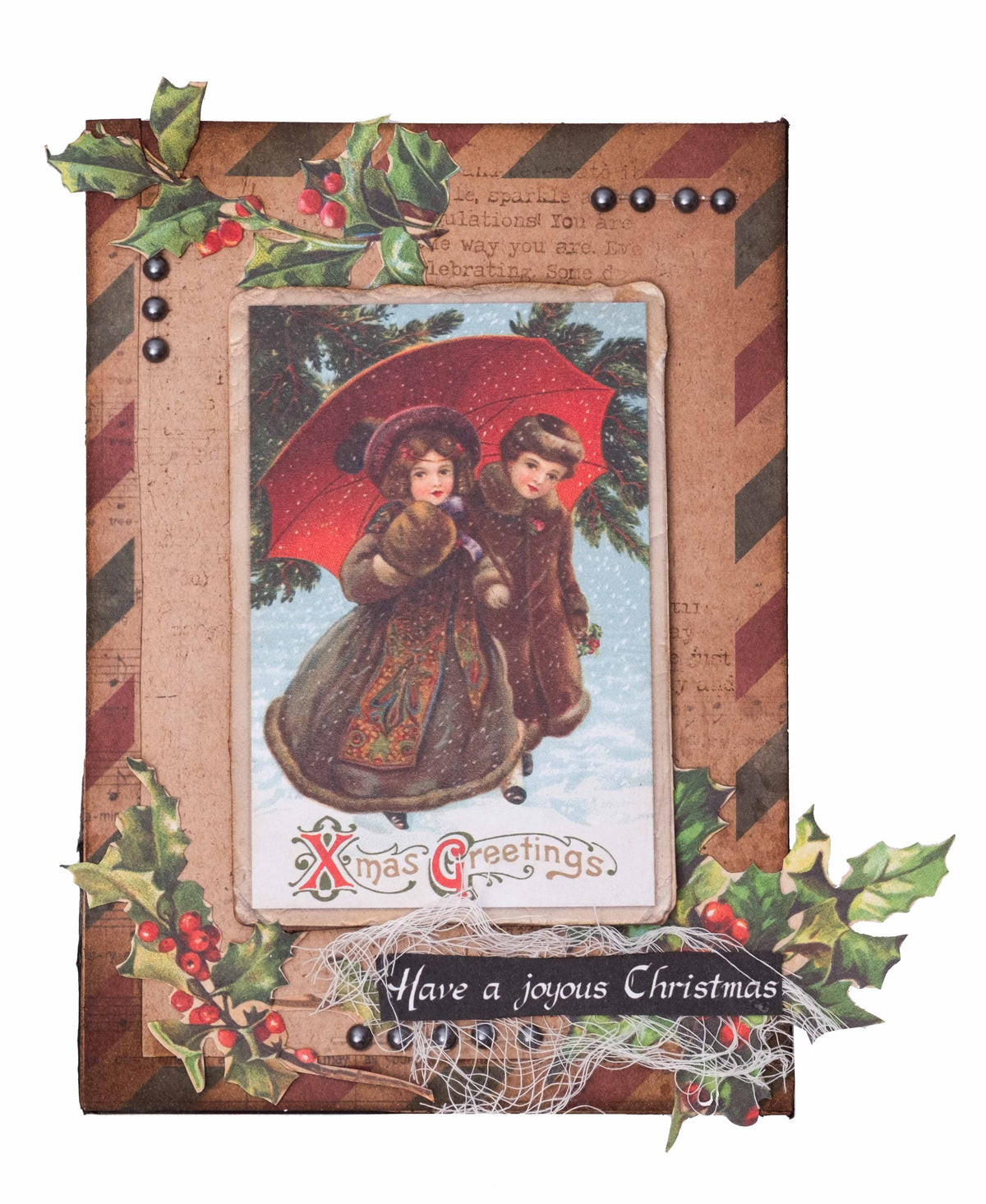 SL Collage Paper Pad Vintage Christmas Essentials 24 Sheets-5