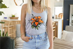 Vintage Prairie Lily Women's Tank Top | Saskatchewan Apparel-1