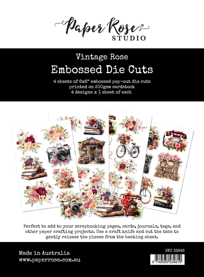 Vintage Rose Embossed Die Cuts 33645-1
