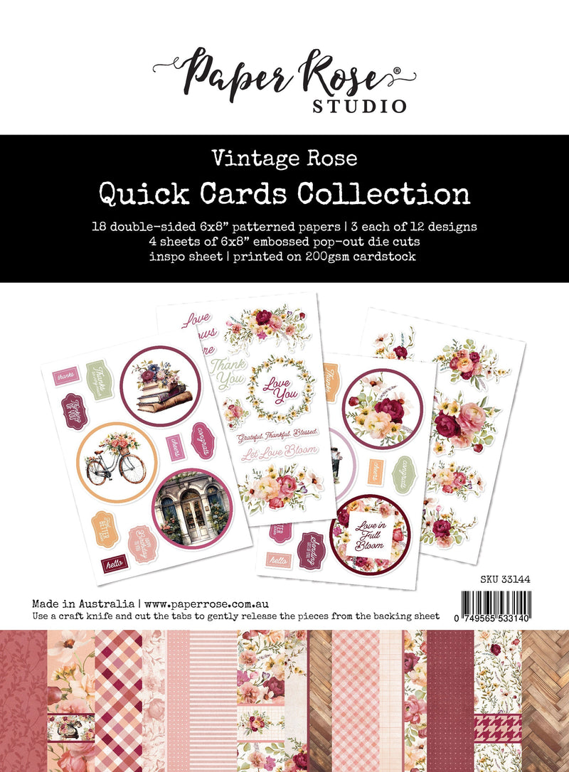 Vintage Rose Quick Cards Kit 33144-1