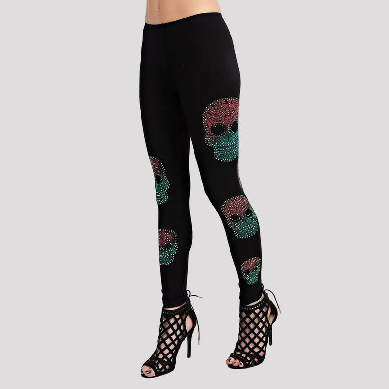 Vocal Women's Sugar Skull Leggings-1