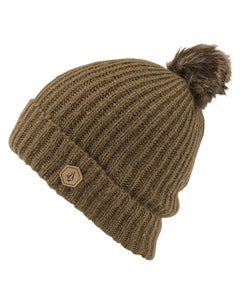Volcom 'Lula' Pom Beanie - Coffee (Women's)-1