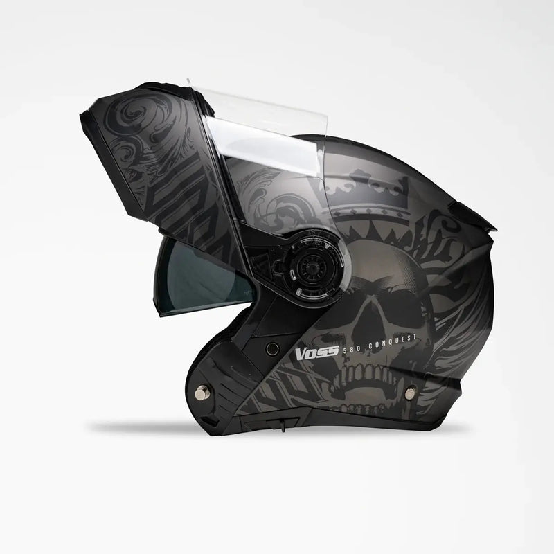 Voss 580 Conquest Apocalypse Modular Matte Motorcycle Helmet-4