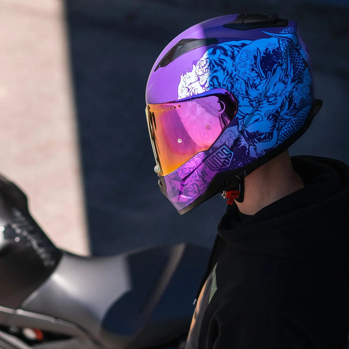 Voss 989 Moto-V Rei Full Face Matte Motorcycle Helmet-5