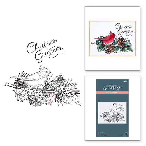Christmas Greetings Press Plate from the BetterPress Christmas Collection-2