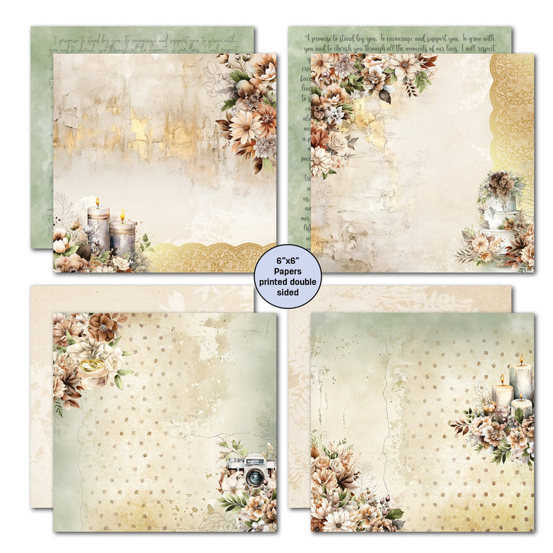 3Quarter Designs Wedded Bliss 6x6 Paper Pack-3