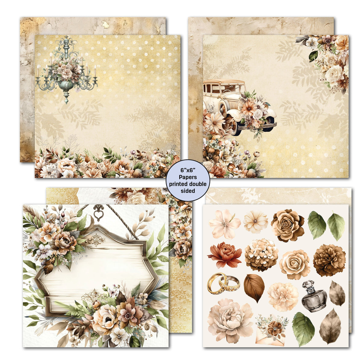 3Quarter Designs Wedded Bliss 6x6 Paper Pack-4