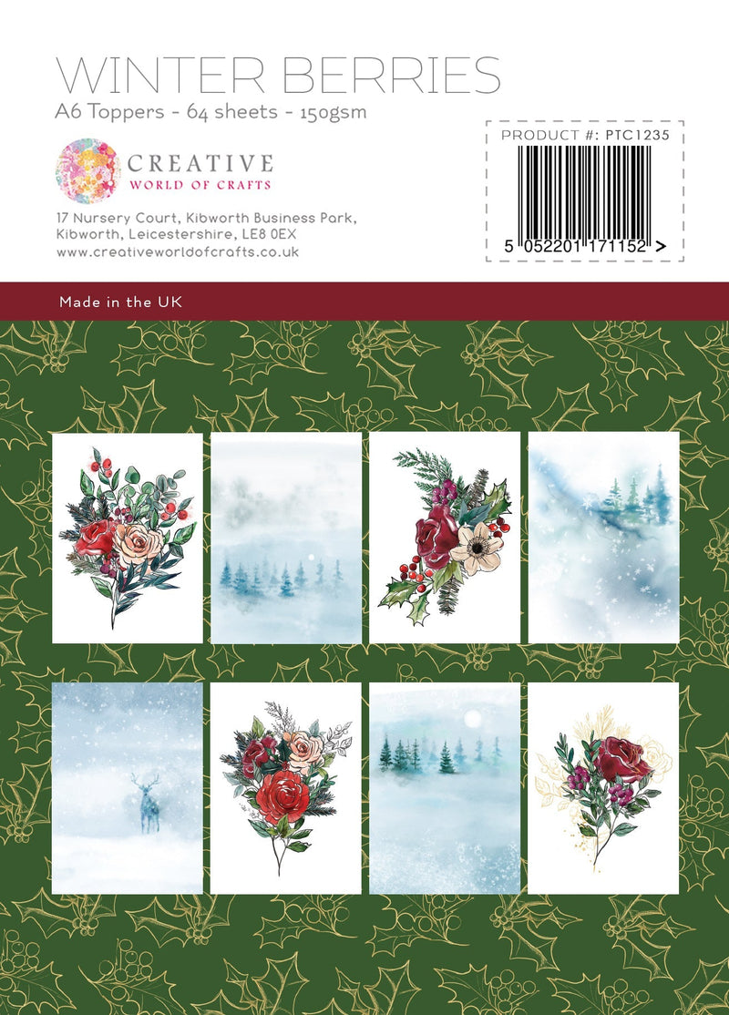 The Paper Tree Winter Berries A6 Topper Pad-2