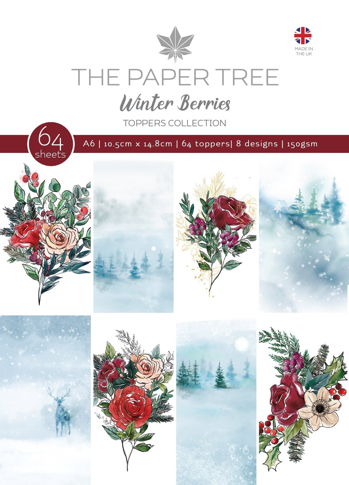 The Paper Tree Winter Berries A6 Topper Pad-1