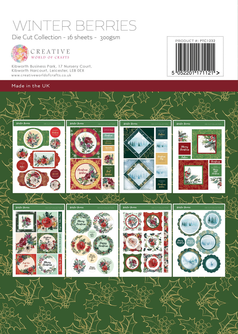 The Paper Tree Winter Berries A4 Die Cut sheets-2