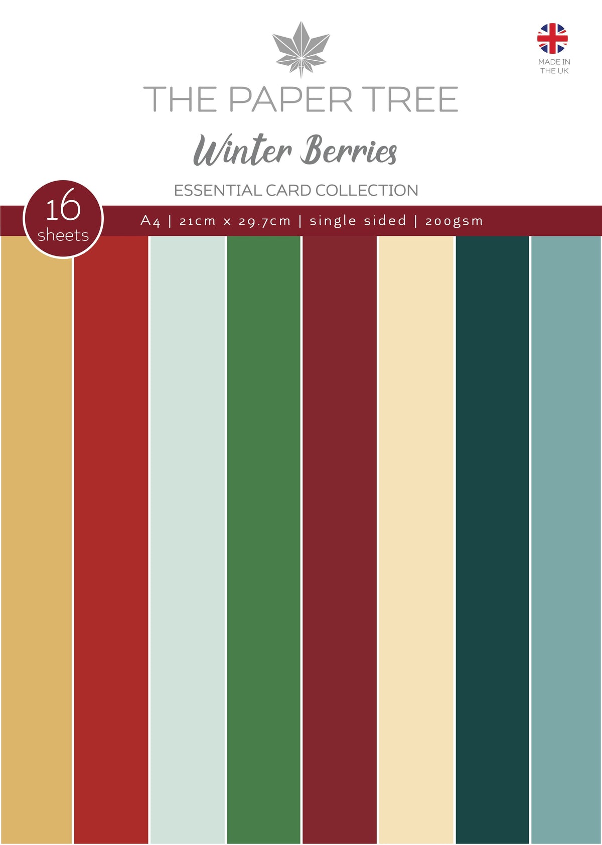 The Paper Tree Winter Berries A4 Essential Colour Card-1