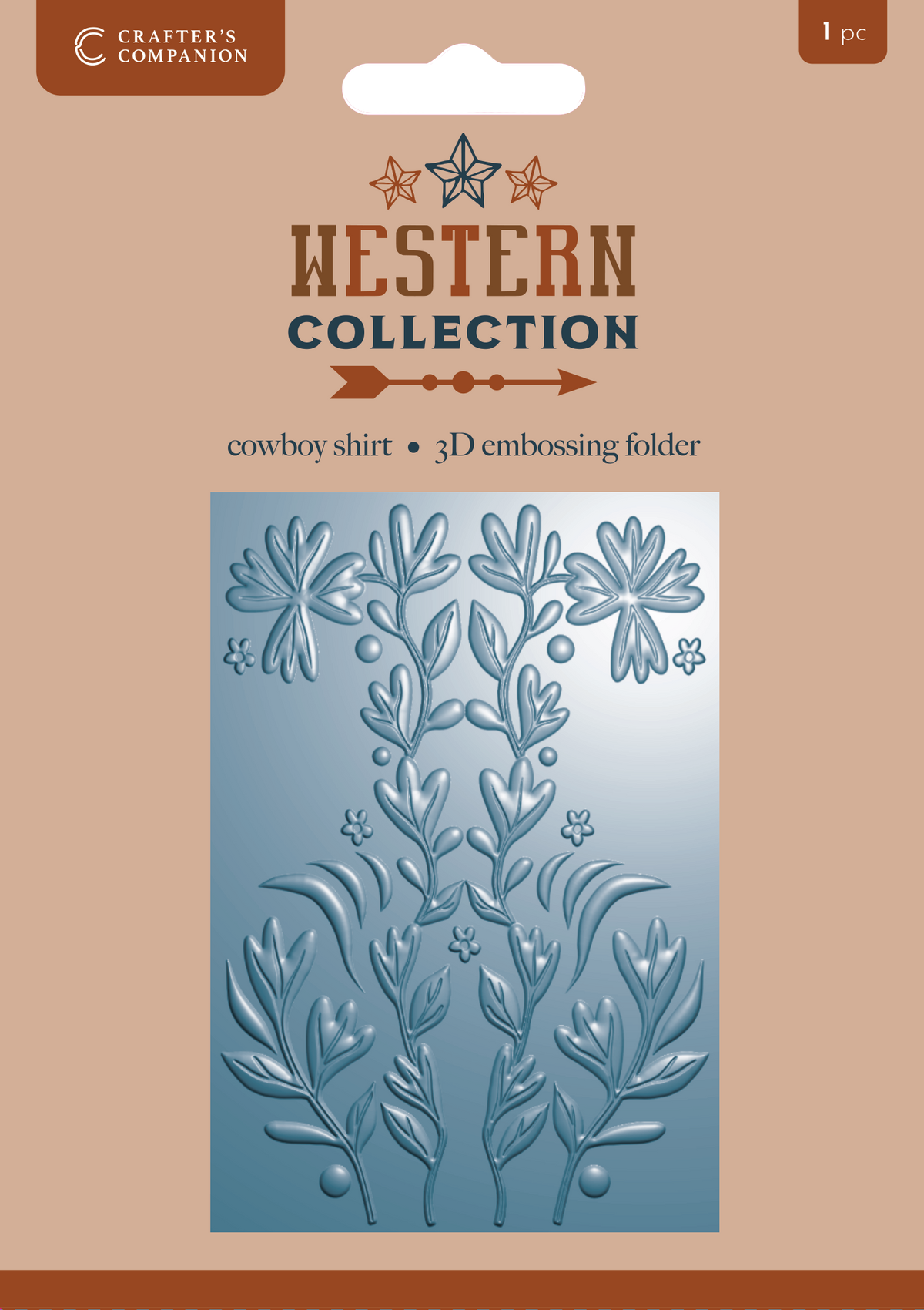 Western Collection 4”x6” 3D Embossing Folder - Cowboy Shirt -1