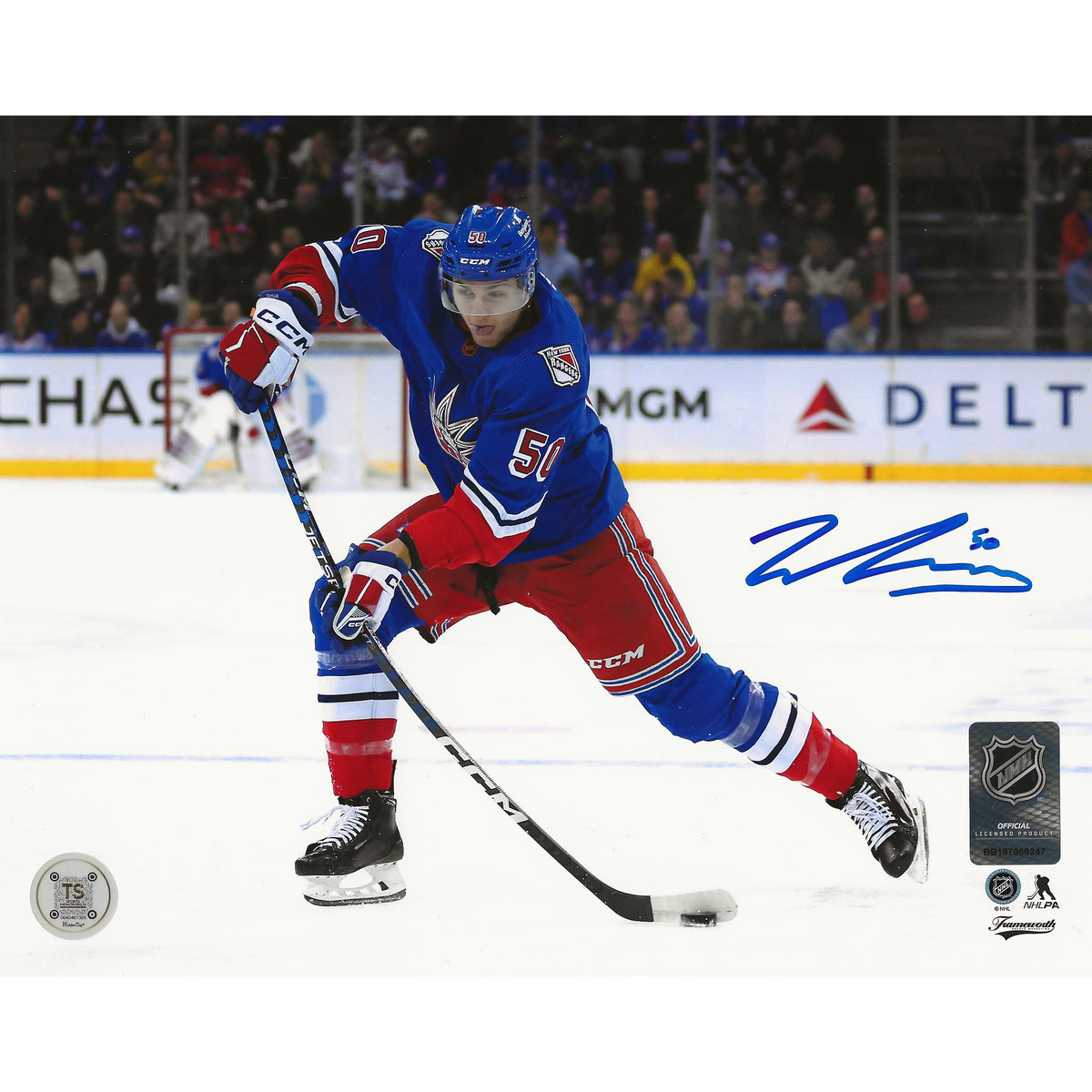 Will Cuylle Autographed New York Rangers Reverse Retro 2.0 8x10 Photo-1