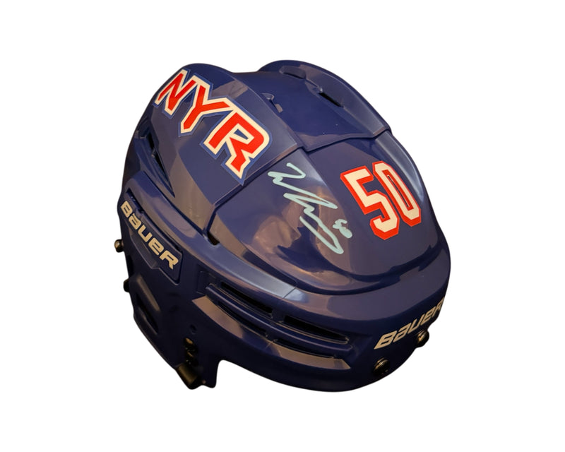 Will Cuylle Autographed New York Rangers Royal Blue Bauer Replica Helmet-1