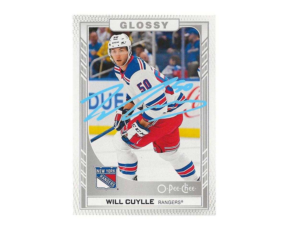 Will Cuylle Autographed 2023-24 O-Pee Chee Glossy Rookie R-48 Hockey Card-1