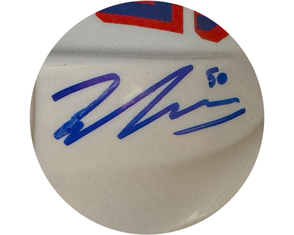 Will Cuylle Autographed New York Rangers White Bauer Replica Helmet-2