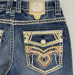 Eagle Warrior Men’s Premium Bootcut Jeans. Tribal Embroidered 7-Pocket Stretch Denim-6