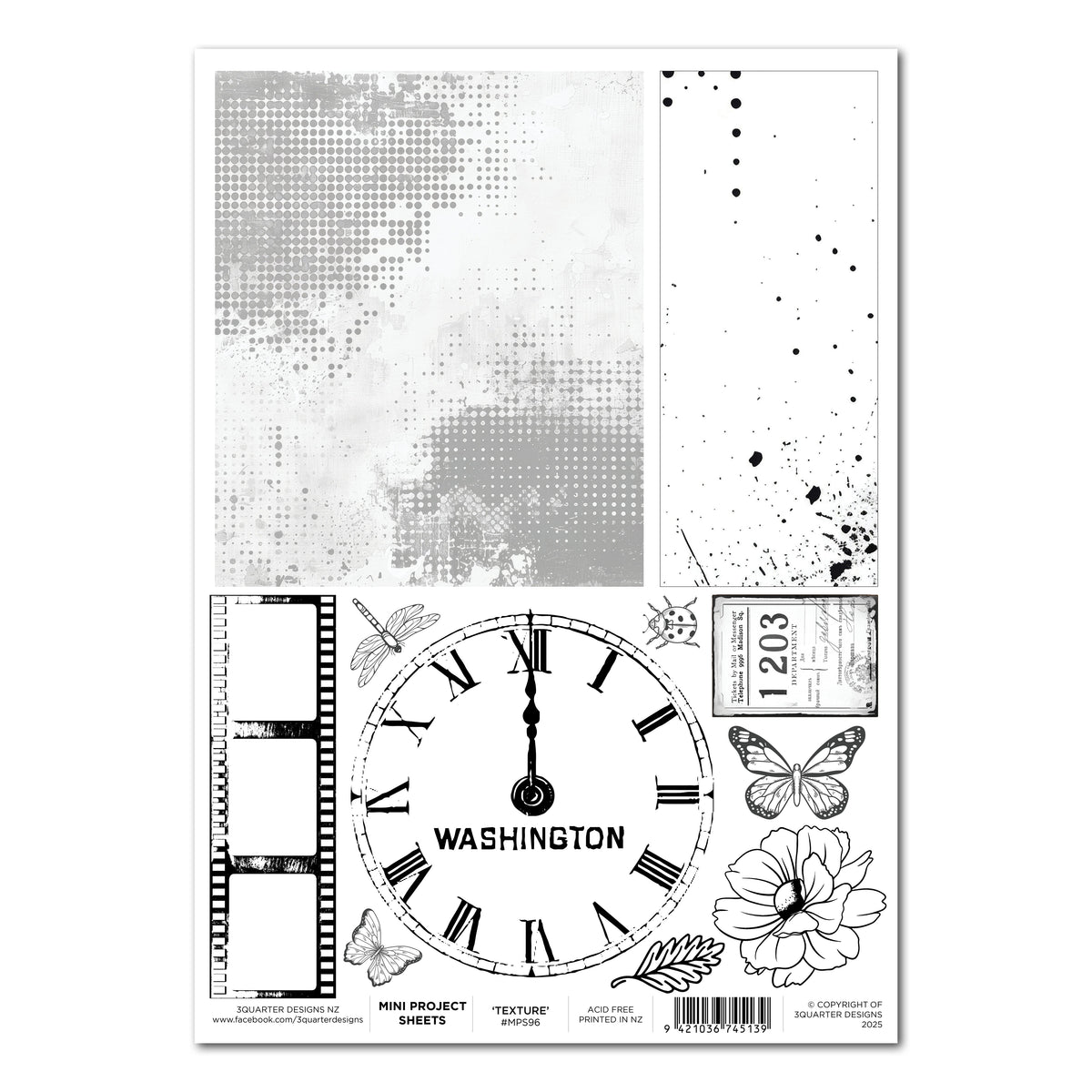 3Quarter Designs Oh Texture - Mini Project Sheet-1