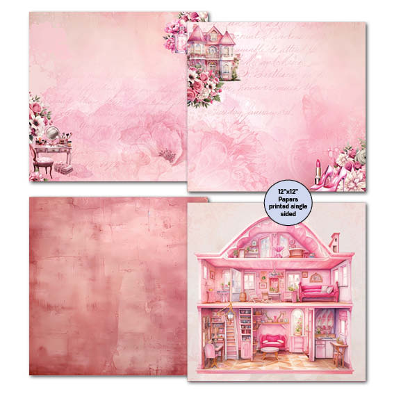 3Quarter Designs Doll House 12x12 Scrapbook Mini Collection-3