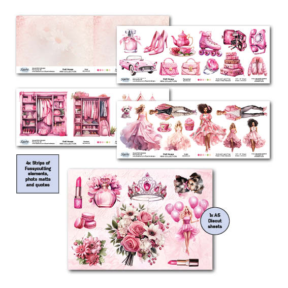3Quarter Designs Doll House 12x12 Scrapbook Mini Collection-4