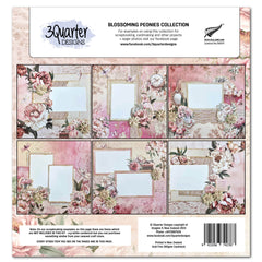 3Quarter Designs Blossoming Peonies 12x12 Design Paper & Diecuts Set-2