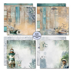 Colección de álbumes de recortes Maritime Tides de 12x12 de 3Quarter Designs-3