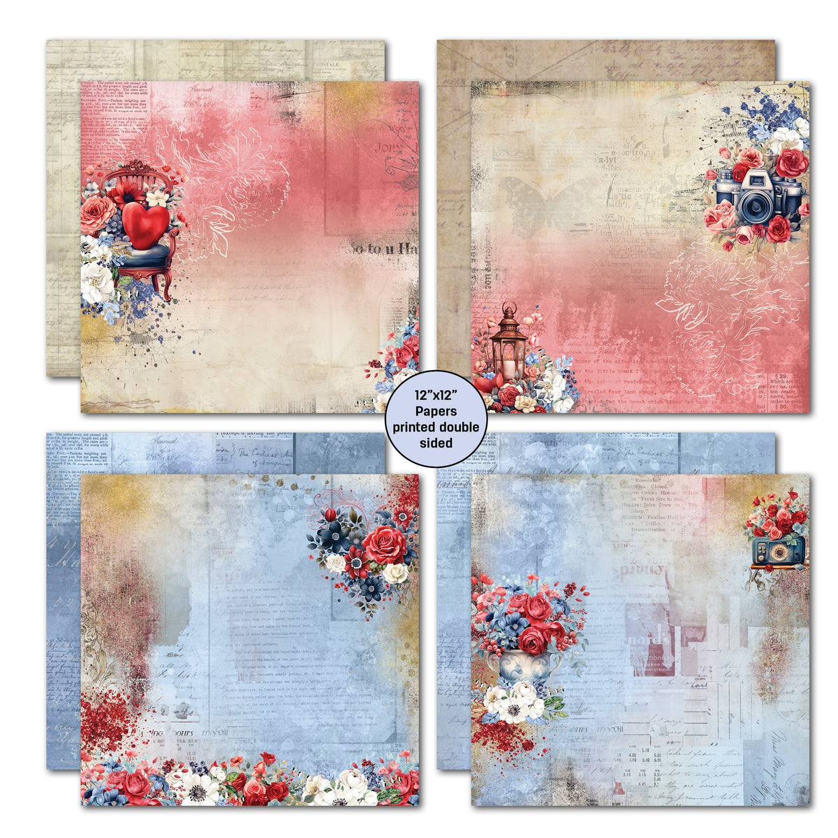 Colección de álbumes de recortes Love You 12x12 de 3Quarter Designs-4