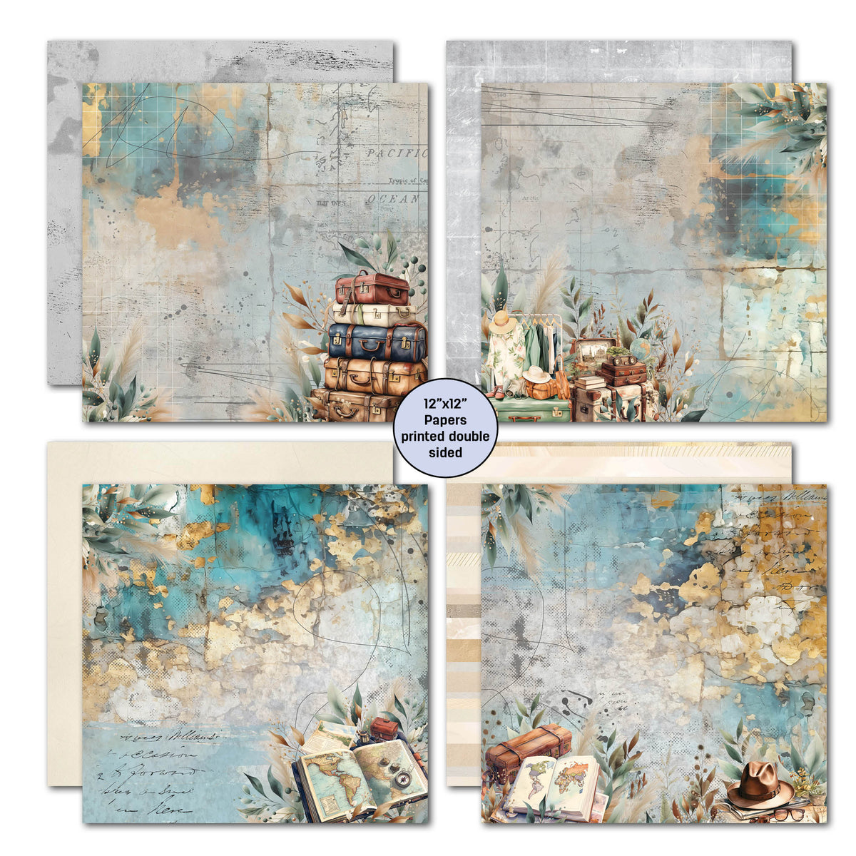 3Quarter Designs Adventures Return 12x12 Design Paper & Diecuts Set-4