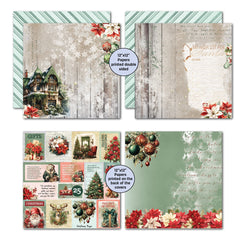 3Quarter Designs Xmas Magic 12x12 Design Paper & Diecuts Set-5