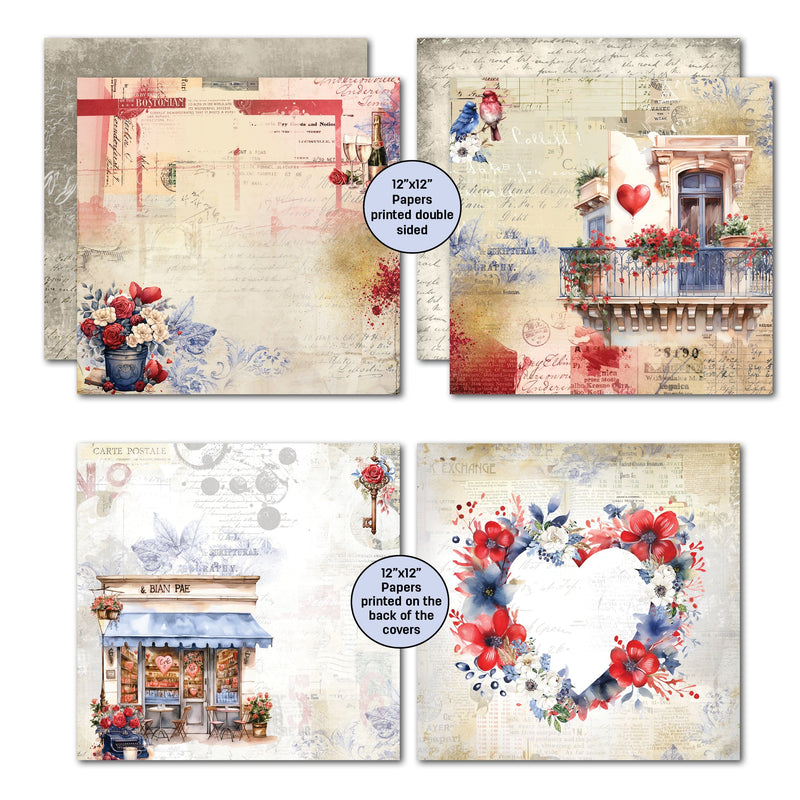Colección de álbumes de recortes Love You 12x12 de 3Quarter Designs-5
