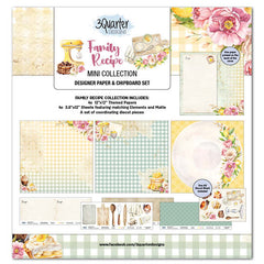 Mini colección de álbumes de recortes 12x12 Family Recipe de 3Quarter Designs-1