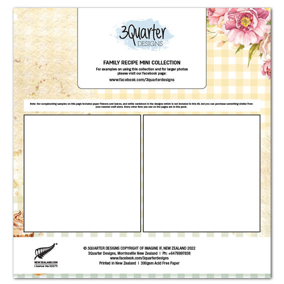Mini colección de álbumes de recortes 12x12 Family Recipe de 3Quarter Designs-2