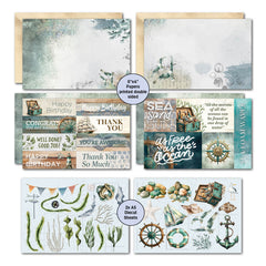 Paquete de tarjetas de 6x4 Maritime Tides de 3Quarter Designs-5