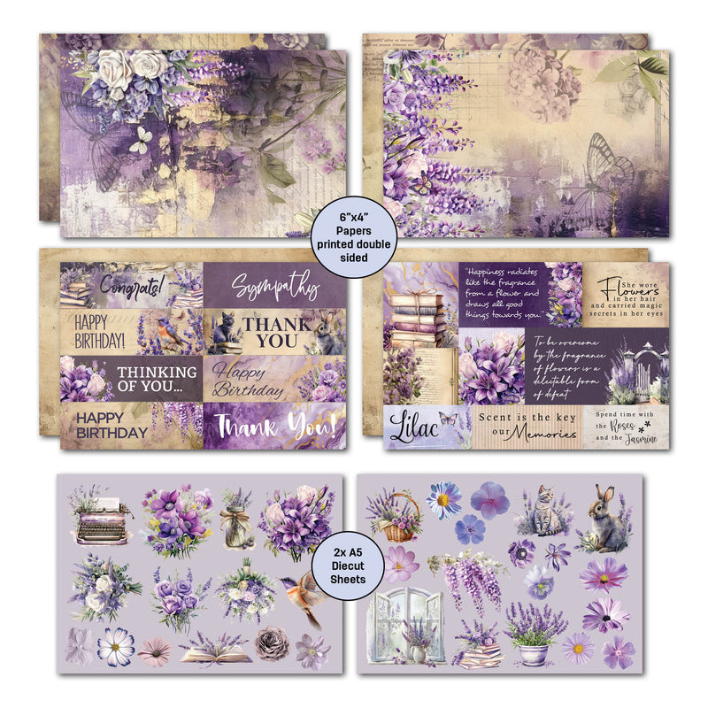 3Quarter Designs Lilac Euphoria 6x4 Card Pack-5