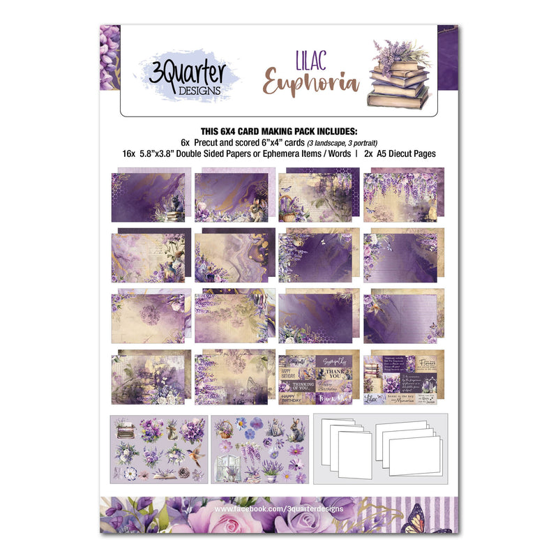 3Quarter Designs Lilac Euphoria 6x4 Card Pack-1