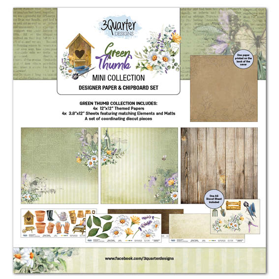 Collection Mini Scrapbook Green Thumb 12x12 de 3Quarter Designs-1
