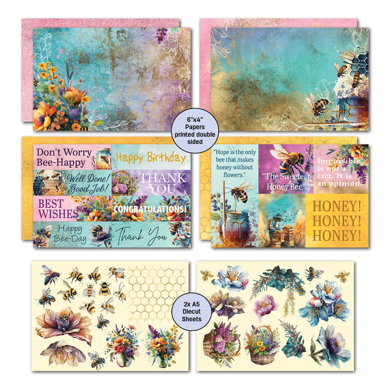 3Quarter Designs Bee Happy 6x4 Card Pack-5
