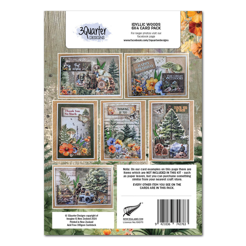 Paquete de tarjetas 6x4 Idyllic Woods de 3Quarter Designs-2