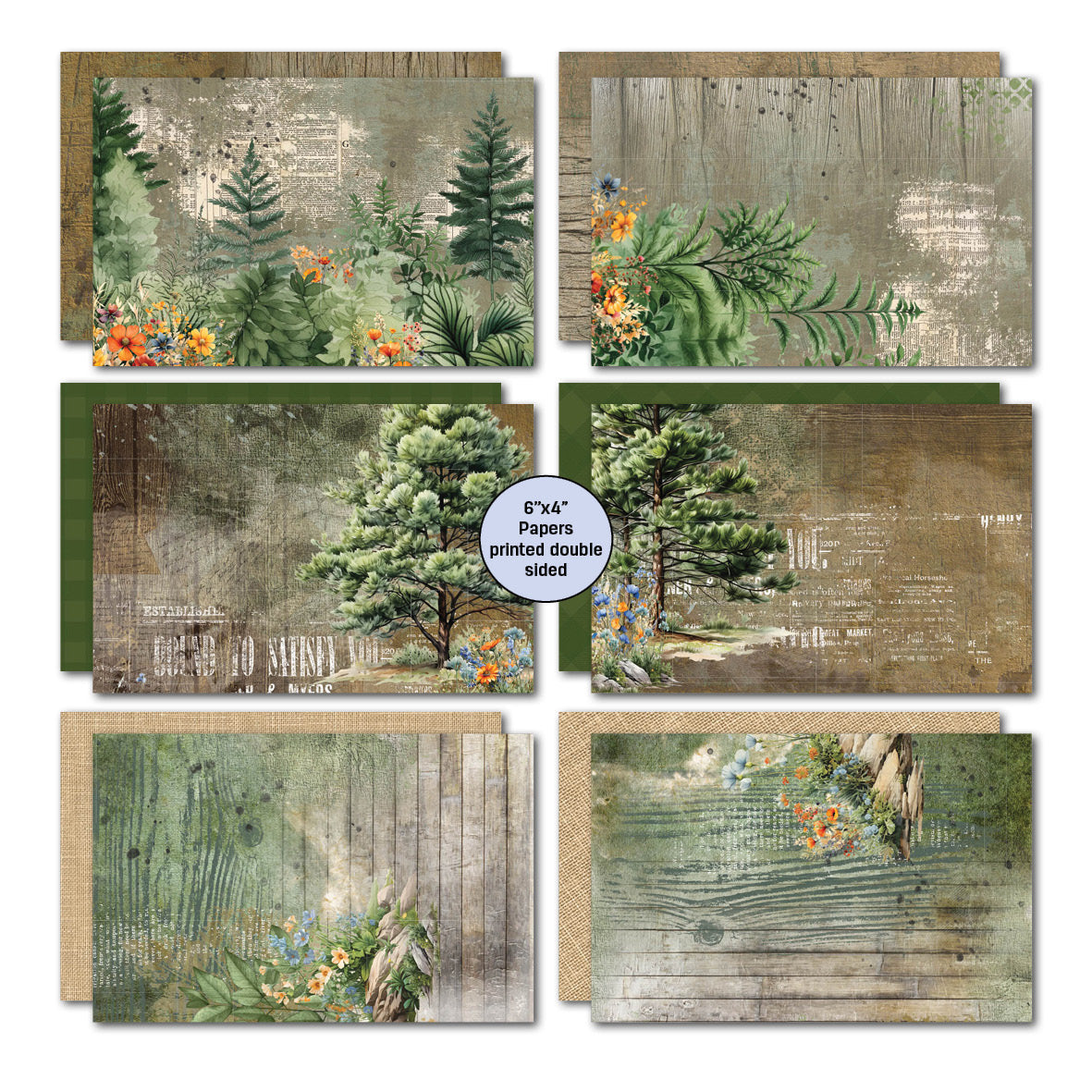 Paquete de tarjetas 6x4 Idyllic Woods de 3Quarter Designs-3