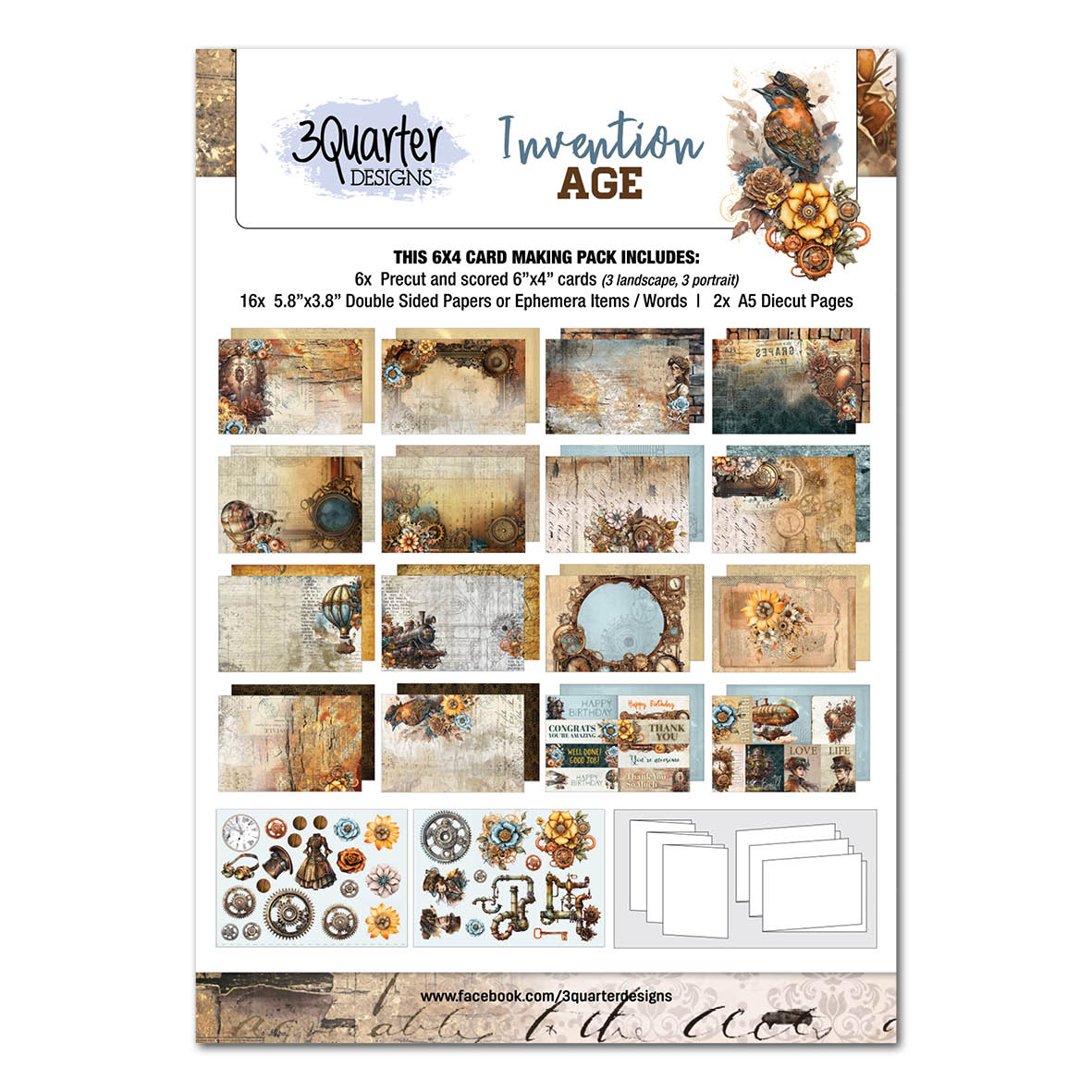 3Quarter Designs Invention Age 6x4 Card Pack-1