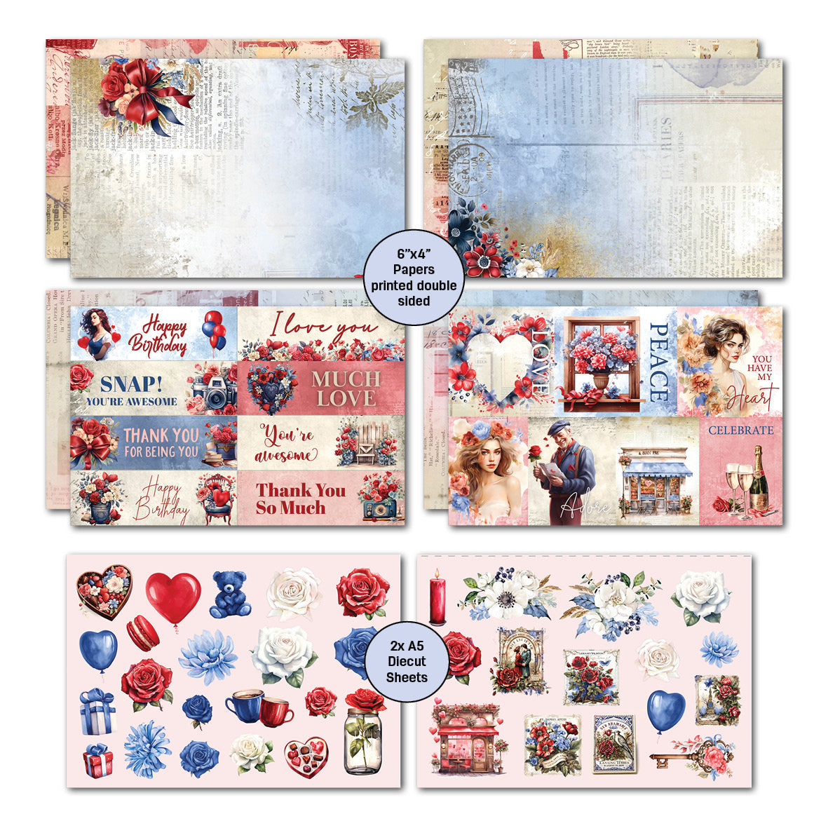 3Quarter Designs Love You 6x4 Card Pack-5